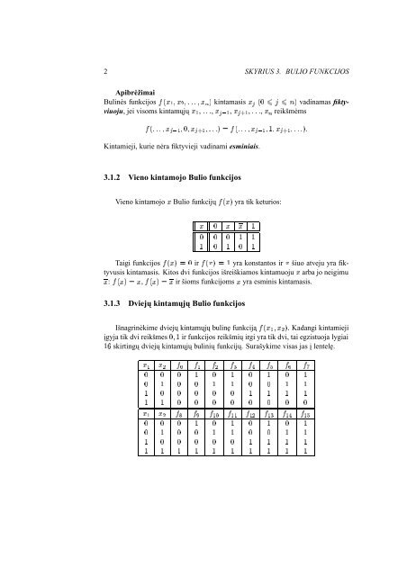 Skyrius 3 Bulio funkcijos - techmat.vgtu.lt