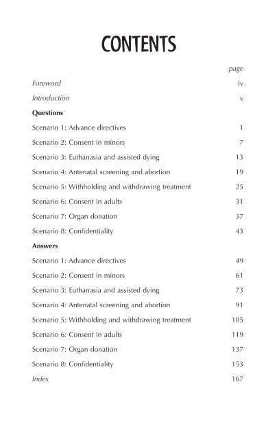 Questions and Answers in Medical Ethics Core Cases - PasTest