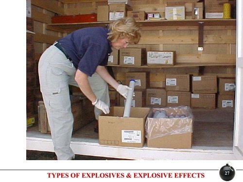 TYPES OF EXPLOSIVES & EXPLOSIVE EFFECTS