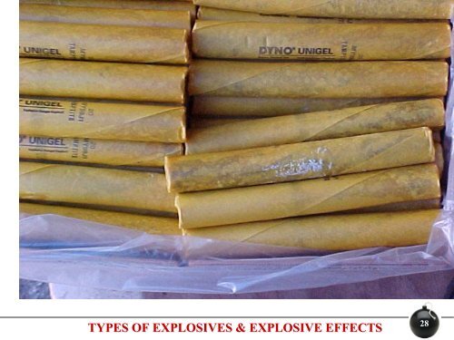 TYPES OF EXPLOSIVES & EXPLOSIVE EFFECTS