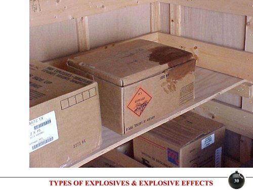 TYPES OF EXPLOSIVES & EXPLOSIVE EFFECTS