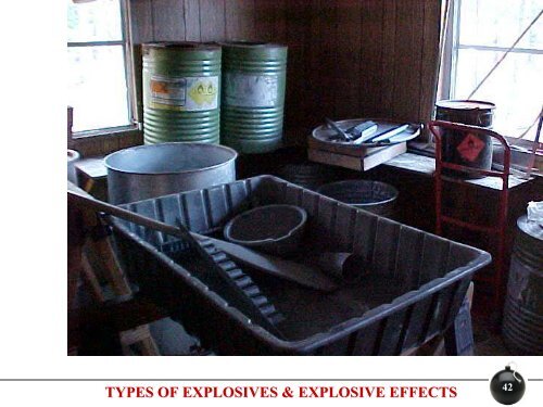 TYPES OF EXPLOSIVES & EXPLOSIVE EFFECTS