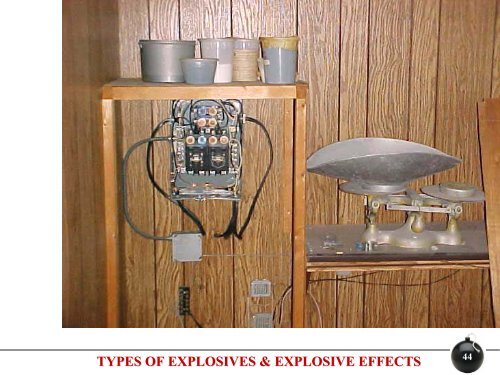 TYPES OF EXPLOSIVES & EXPLOSIVE EFFECTS