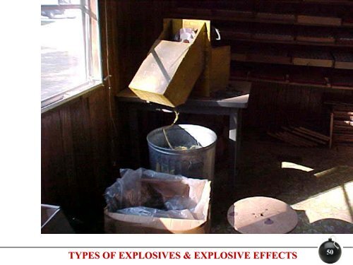 TYPES OF EXPLOSIVES & EXPLOSIVE EFFECTS