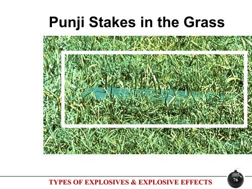 TYPES OF EXPLOSIVES & EXPLOSIVE EFFECTS