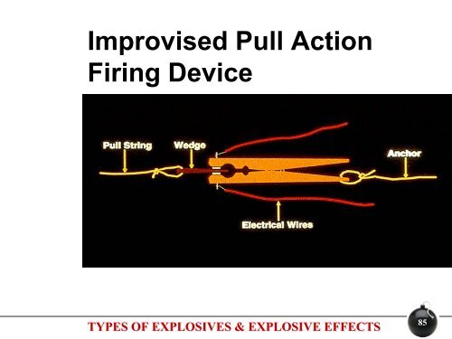 TYPES OF EXPLOSIVES & EXPLOSIVE EFFECTS