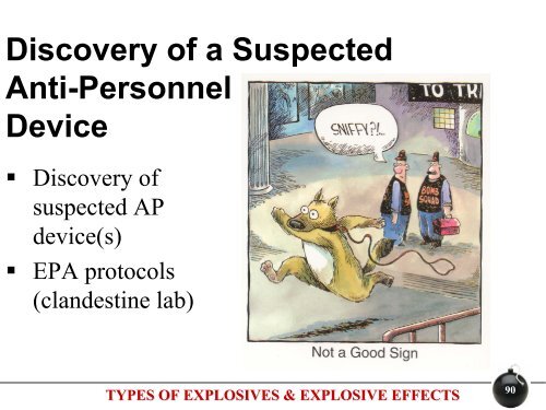 TYPES OF EXPLOSIVES & EXPLOSIVE EFFECTS