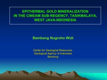 epithermal gold mineralization in the cineam sub-regency