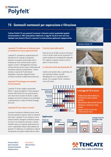 Geotessili nontessuti per separazione e filtrazione - TenCate