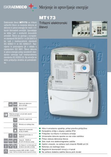 Merjenje in upravljanje energije MT173 - Iskraemeco