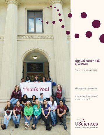Annual Honor Roll of Donors - University of the Sciences in ...