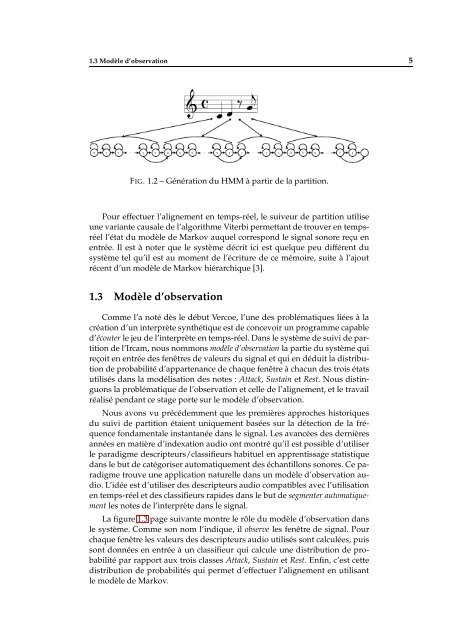 Conception des modÃ¨les d'observation audio temps rÃ©el Ã  l ... - atiam