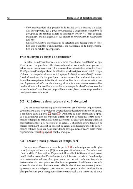 Conception des modÃ¨les d'observation audio temps rÃ©el Ã  l ... - atiam