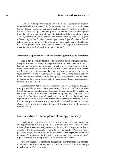 Conception des modÃ¨les d'observation audio temps rÃ©el Ã  l ... - atiam