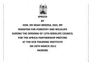 speech by hon. dr noah wekesa, egh, mp minister for forestry and ...