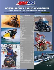 Power Sports Application Guide - AMSOIL Synthetic Motor Oil