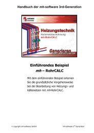 Einführendes Beispiel mh – RohrCALC - mh-software GmbH