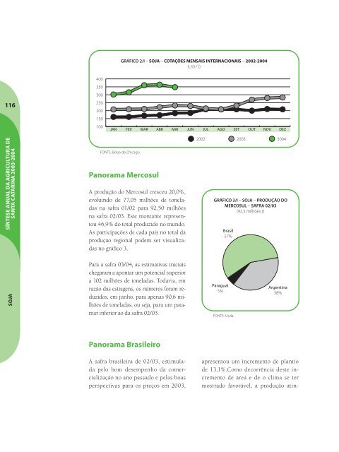 SÃ­ntese Anual da Agricultura de Santa Catarina - 2003-2004 - Cepa