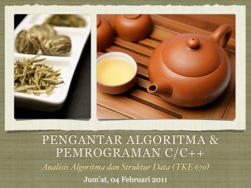 PENGANTAR ALGORITMA & PEMROGRAMAN C/C++