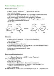 Maltose, Cellobiose, Saccharose Maltose (Malzzucker ... - herregger