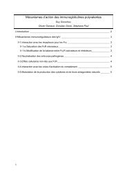 Mécanismes d'action des immunoglobulines polyvalentes - ASSIM