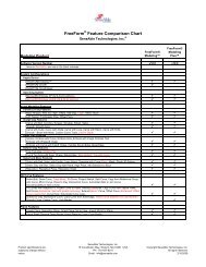 FreeForm Feature Comparison Chart - SensAble Technologies