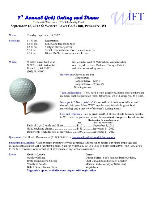 7th Annual Golf Outing and Dinner