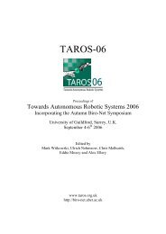 Proceedings of TAROS-06 - EEE-CAS Home - Imperial College ...