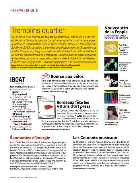 Bordeaux magazine - Octobre 2012