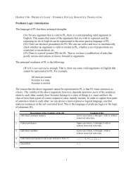 Predicate Logic: Symbols, Syntax, Semantics ... - David W. Agler