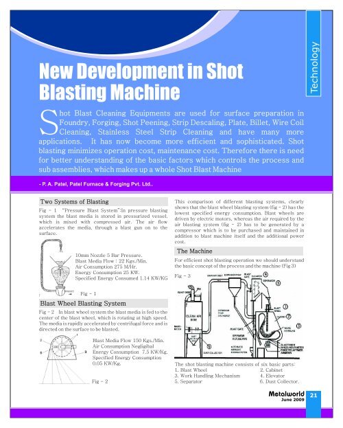 new development in shot blasting machine. - Metalworld.co.in