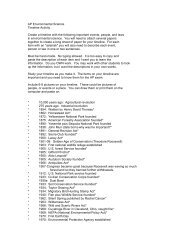 AP Environmental Science Timeline Activity Create a ... - Head-Royce