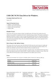 USB CDC/NCM Class Driver for Windows - Thesycon