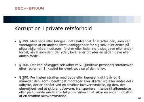 Anti-korruption og bekÃ¦mpelse af bestikkelse - Bech-Bruun