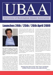 74076_UBAA Launch 4pp:March 2009 - University of Buckingham