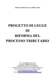 Progetto di Legge - Studio Legale Tributario Avv. Maurizio Villani