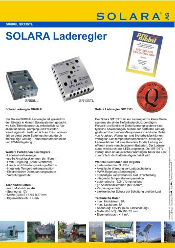 SOLARA Laderegler