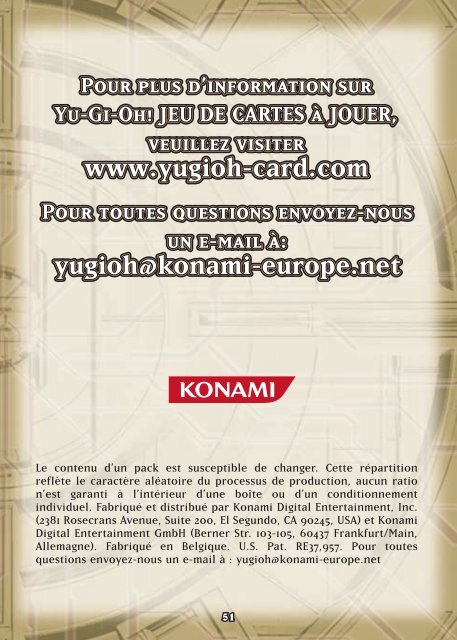 LIVRET DE REGLES OFFICIEL - Yu-Gi-Oh!