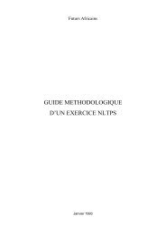 Guide méthodologique d'un exercice NLTPS - Fondation pour la ...