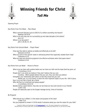 4 - Tell Me - Student Handout - Bible Stories for Adults