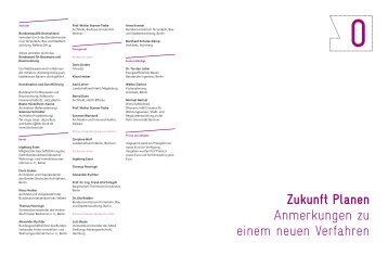 Zukunft Planen Anmerkungen zu einem neuen Verfahren