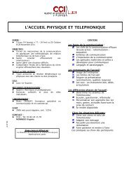 Formation continue - Accueil physique et tÃ©lÃ©phonique - CCI du Jura