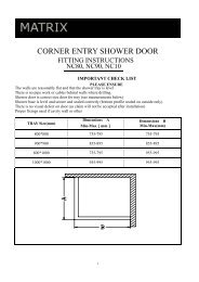 CORNER ENTRY SHOWER DOOR - Matrix Bathrooms Ireland