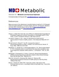 Metabolic references - MD+ Store