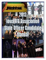 Table of Contents - Iowa FFA Association