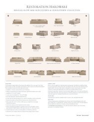 SECTIONALS GUIDE - Restoration Hardware