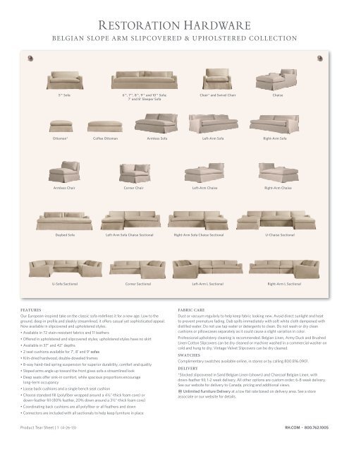 SECTIONALS GUIDE - Restoration Hardware