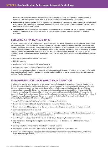 Integrated Care Pathways - PNA