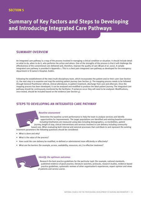 Integrated Care Pathways - PNA