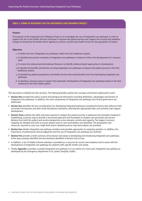 Integrated Care Pathways - PNA